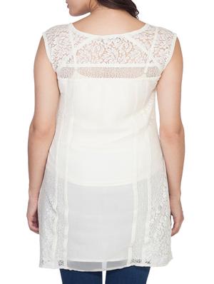 off white georgette tunic - 10656352 - Standard Image - 3