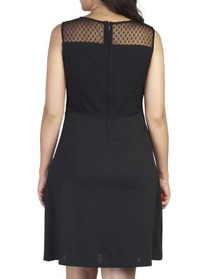 black polyester aline dress - 10656376 - Standard Image - 3