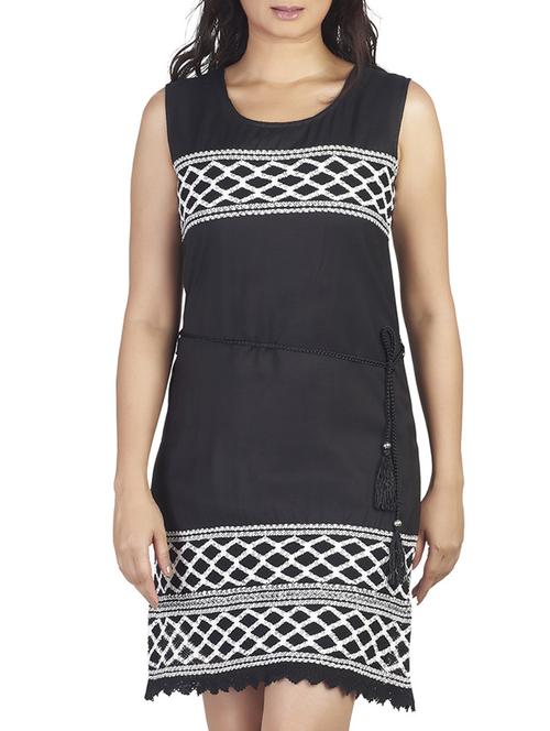black a-line dress - 10656378 - Standard Image - 1