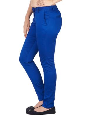 blue cotton chinos trousers - 10656479 - Standard Image - 2