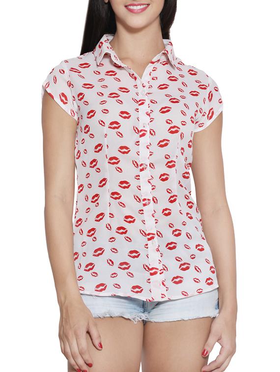 white crepe shirt - 10668975 - Zoom Image - 1