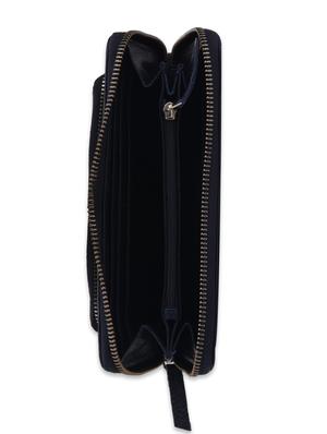 Midnight blue double zipper clutch - 10677 - Standard Image - 4