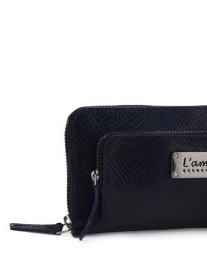 Midnight blue double zipper clutch - 10677 - Standard Image - 5
