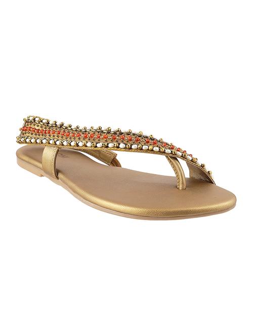 beige leatherette toe separator sandals - 10679488 - Very Small Image - 1