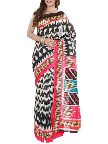 black art silk saree - 10679524 - Very Small Image - 1