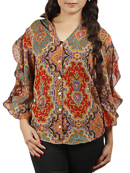 multicoloured polyester top - 10680385 - Very Small Image - 1