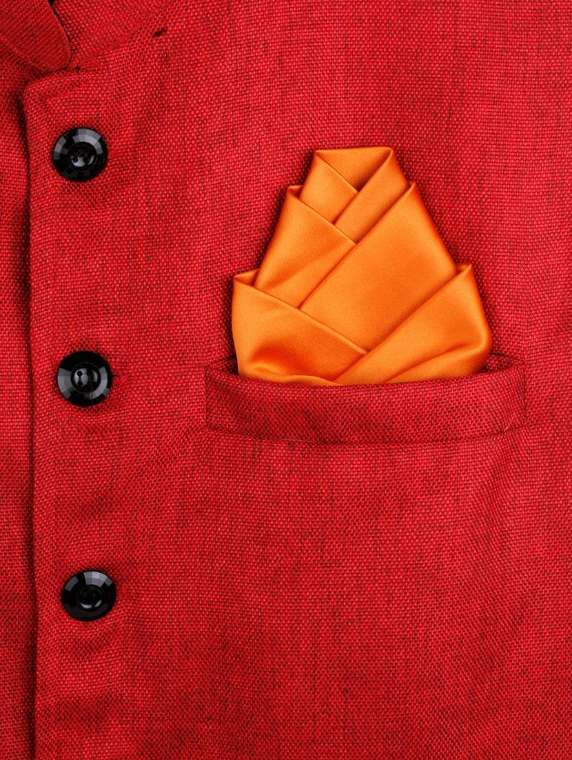 orange polyester pocket square - 10682912 - Zoom Image - 2
