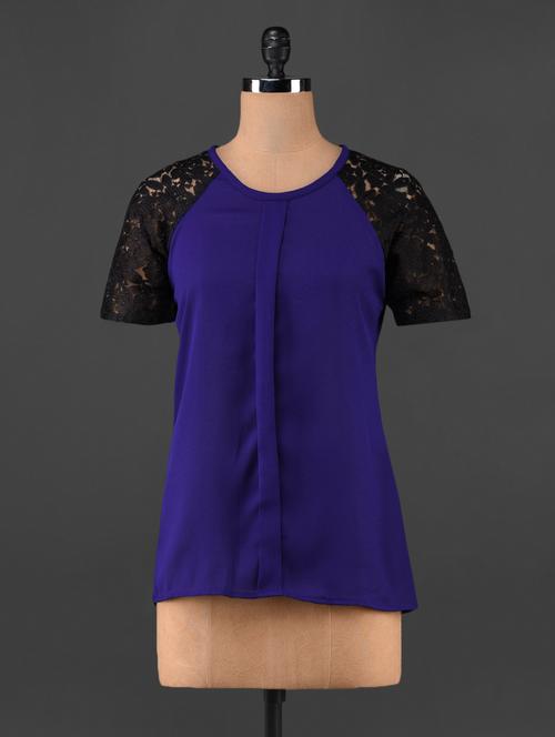 colorblock georgette top - 1069432 - Standard Image - 1