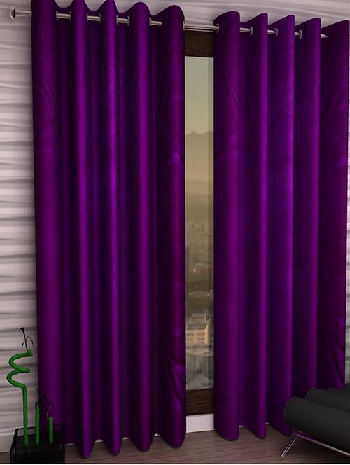 k dã©cor set of 3 beautiful polyester long door curtains - 10697526 - Standard Image - 1