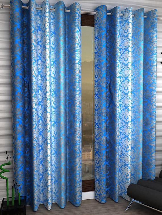 k dã©cor set of 6 beautiful polyester long door curtains - 10697782 - Zoom Image - 1