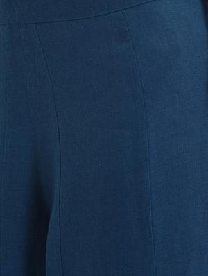 blue linen palazzos - 10700552 - Standard Image - 4