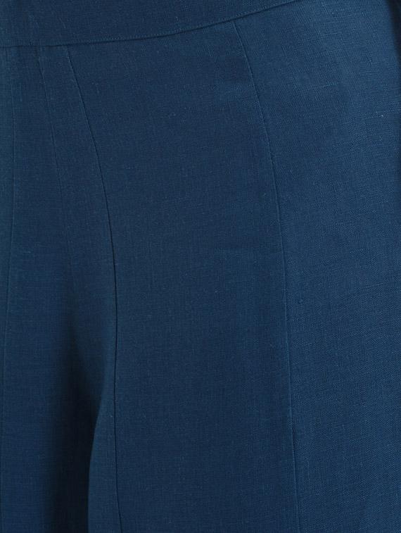 blue linen palazzos - 10700552 - Zoom Image - 4