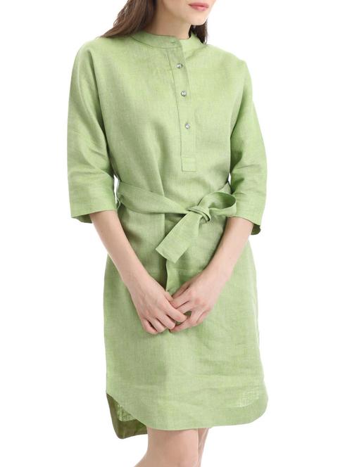 green linen dress - 10700559 - Standard Image - 1