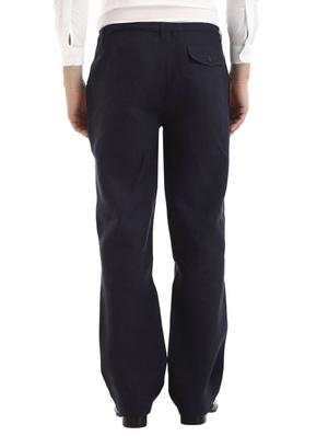 blue linen flat front - 10700946 - Standard Image - 3