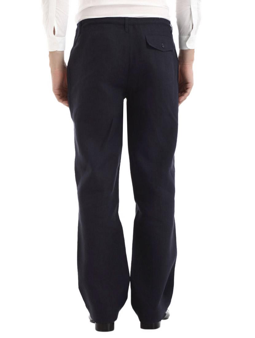 blue linen flat front - 10700946 - Zoom Image - 3