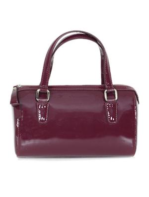 burgundy coloured leather handbag - 10707830 - Standard Image - 2