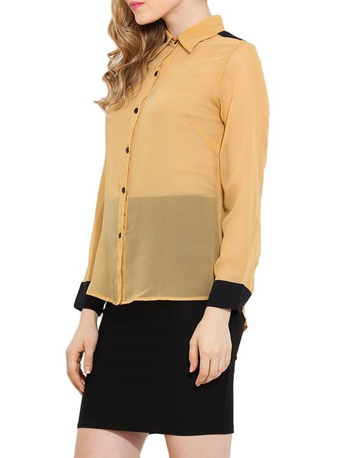 yellow polyester shirt - 10709898 - Standard Image - 1