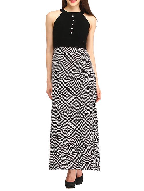 keyhole back halter neck maxi dress - 10714992 - Standard Image - 1