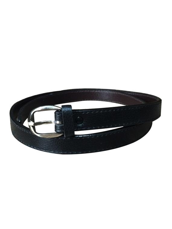 black leatherette belt - 10717542 - Zoom Image - 1