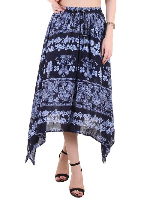 blue rayon skirts - 10720038 - Very Small Image - 1