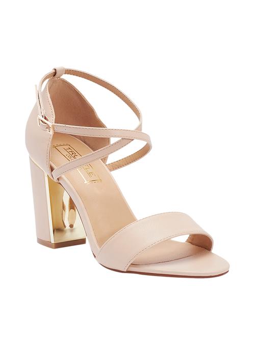 nude leatherette sandal - 10722615 - Very Small Image - 1