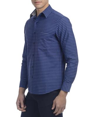 blue cotton casual shirt - 10736516 - Standard Image - 2