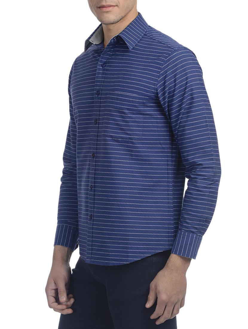 blue cotton casual shirt - 10736516 - Zoom Image - 2