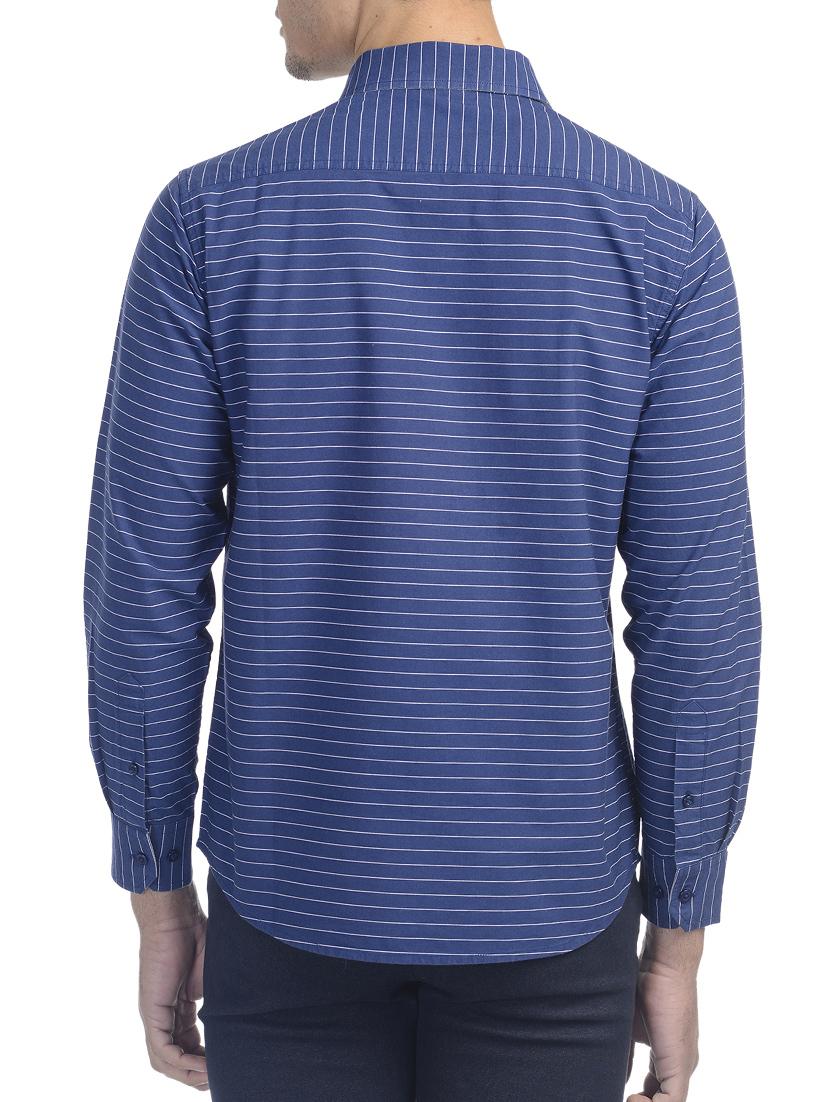 blue cotton casual shirt - 10736516 - Zoom Image - 3