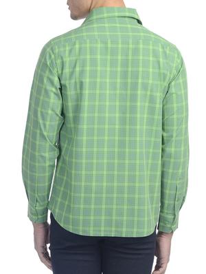 green cotton casual shirt - 10736519 - Standard Image - 3