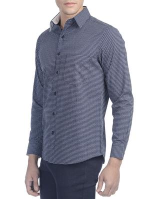 blue cotton casual shirt - 10736521 - Standard Image - 2