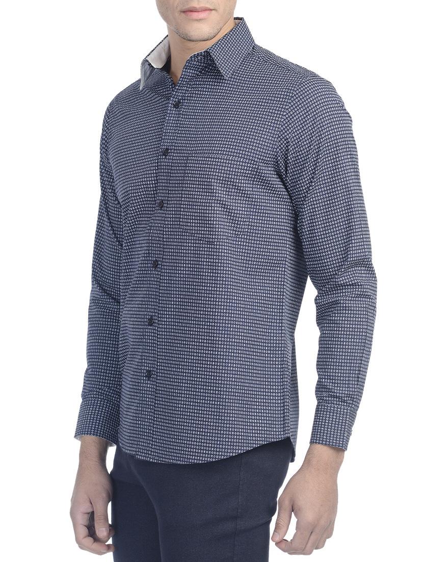 blue cotton casual shirt - 10736521 - Zoom Image - 2