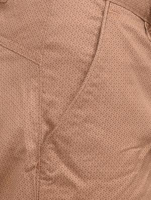 brown cotton flat front trouser - 10736843 - Standard Image - 4