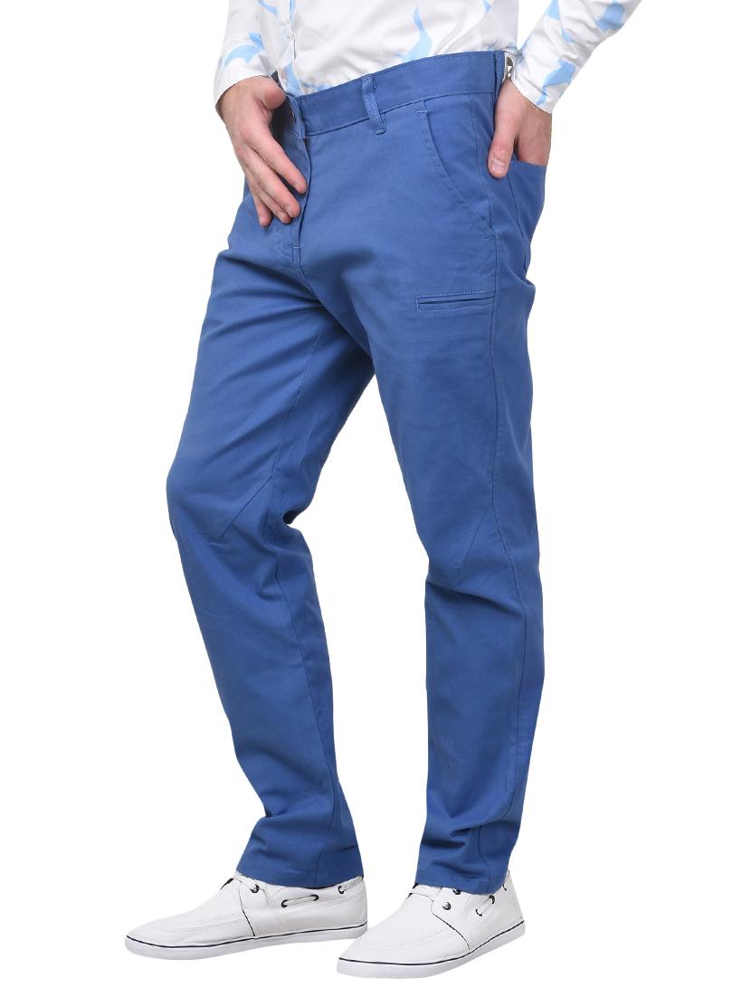 blue cotton chinos - 10736846 - Zoom Image - 2