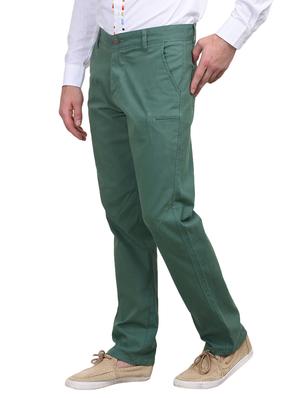 green cotton casual trousers - 10736847 - Standard Image - 2