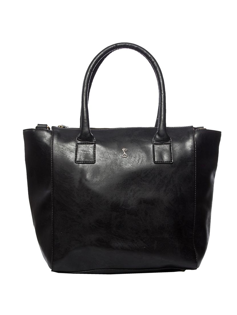 black leatherette handbag - 10736913 - Zoom Image - 2