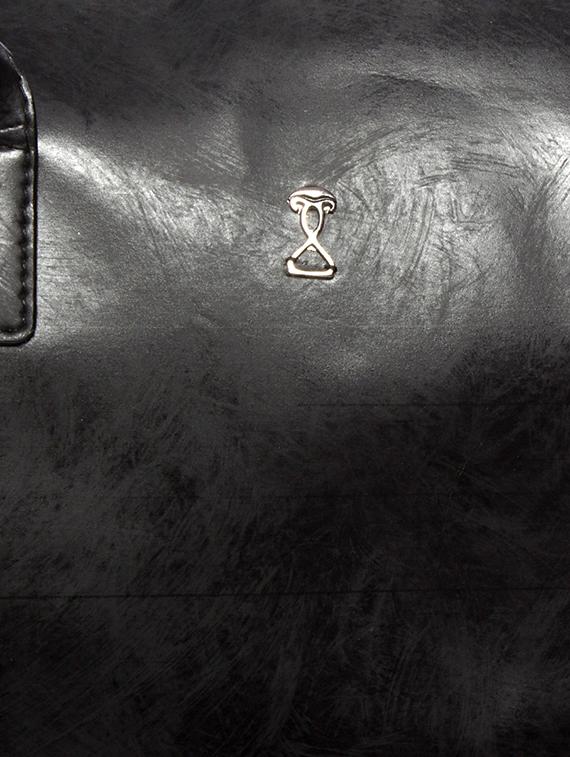 black leatherette handbag - 10736913 - Zoom Image - 4