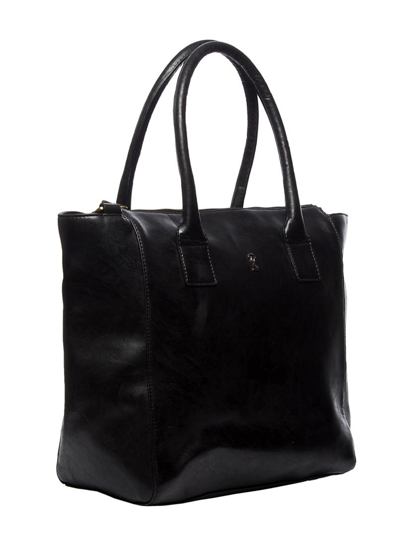black leatherette handbag - 10736913 - Zoom Image - 5