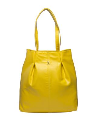 yellow leatherette shopping bag - 10736916 - Standard Image - 2