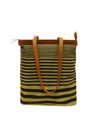black, green cotton tote - 10738236 - Standard Image - 2