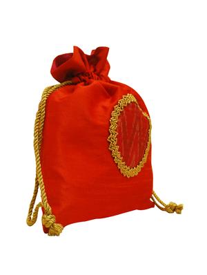orange silk potli - 10738240 - Standard Image - 4