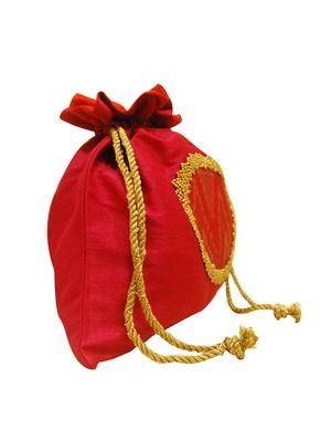 red silk potli - 10738244 - Standard Image - 4