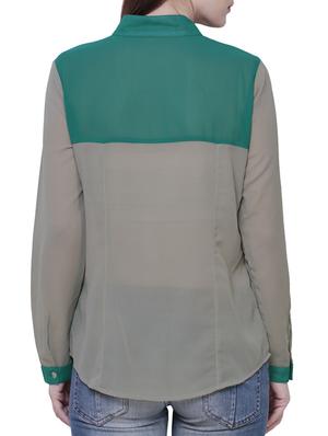 grey polyester regular shirt - 10740866 - Standard Image - 3