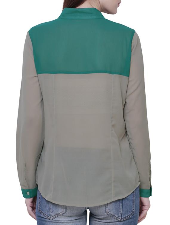 grey polyester regular shirt - 10740866 - Zoom Image - 3