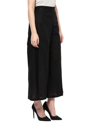 black cotton palazzos - 10742491 - Standard Image - 2