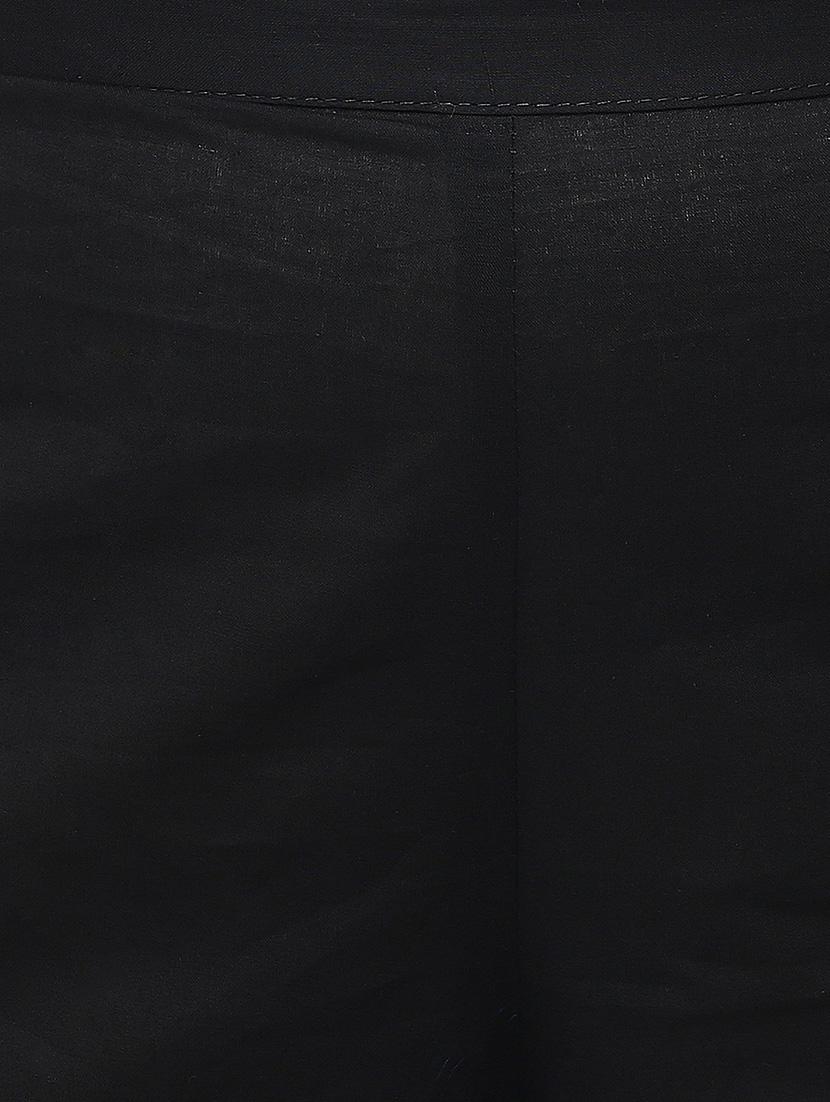 black cotton palazzos - 10742729 - Zoom Image - 4