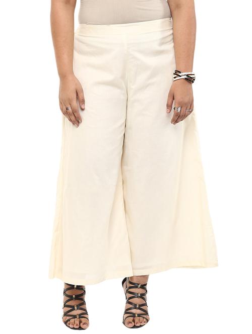beige cotton palazzos - 10742732 - Very Small Image - 1
