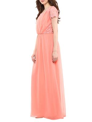 lace detail maxi dress - 10742920 - Standard Image - 2