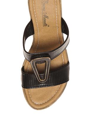 bruno manetti women black wedges - 10743374 - Standard Image - 5