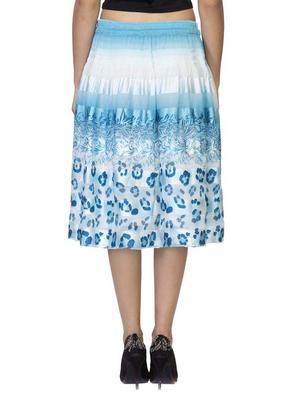 sky blue georgette skirts & shorts - 10743756 - Standard Image - 3
