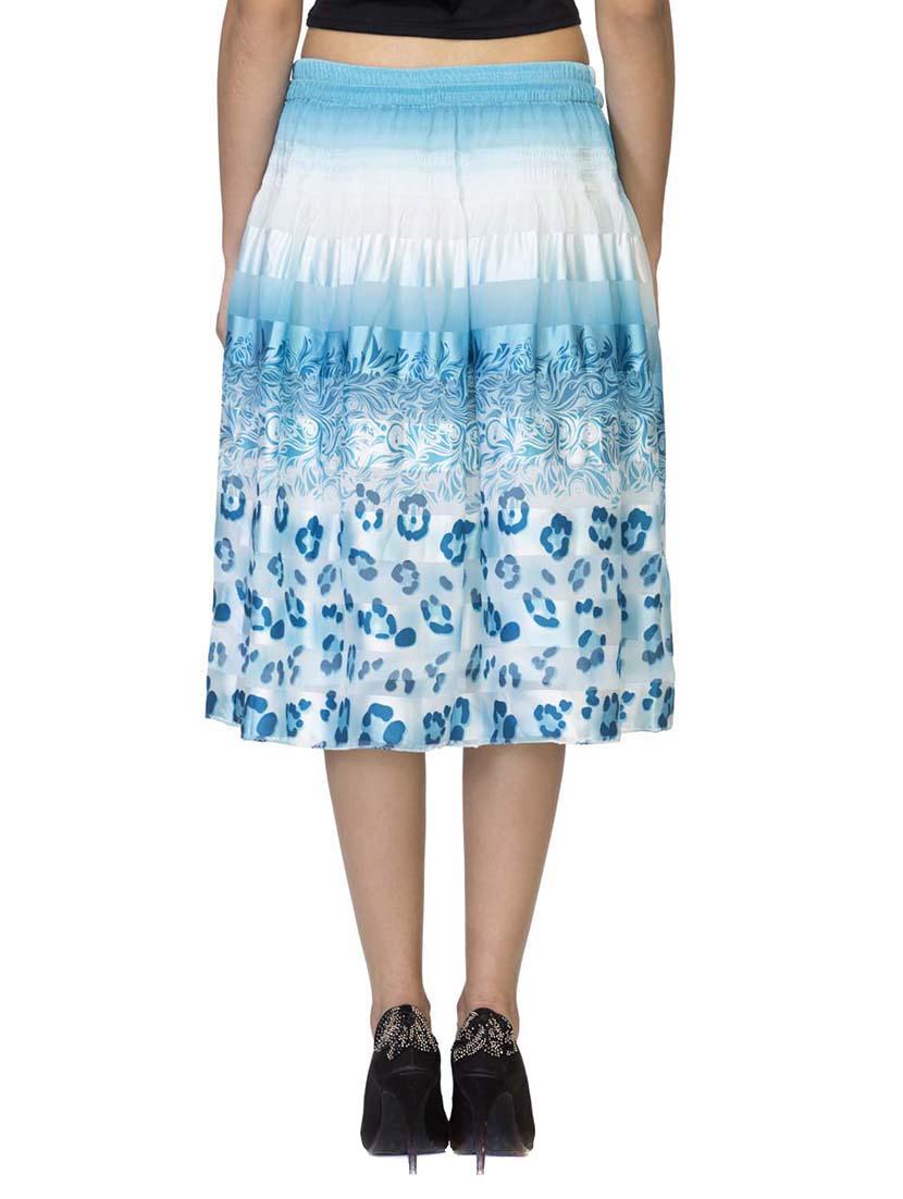 sky blue georgette skirts & shorts - 10743756 - Zoom Image - 3